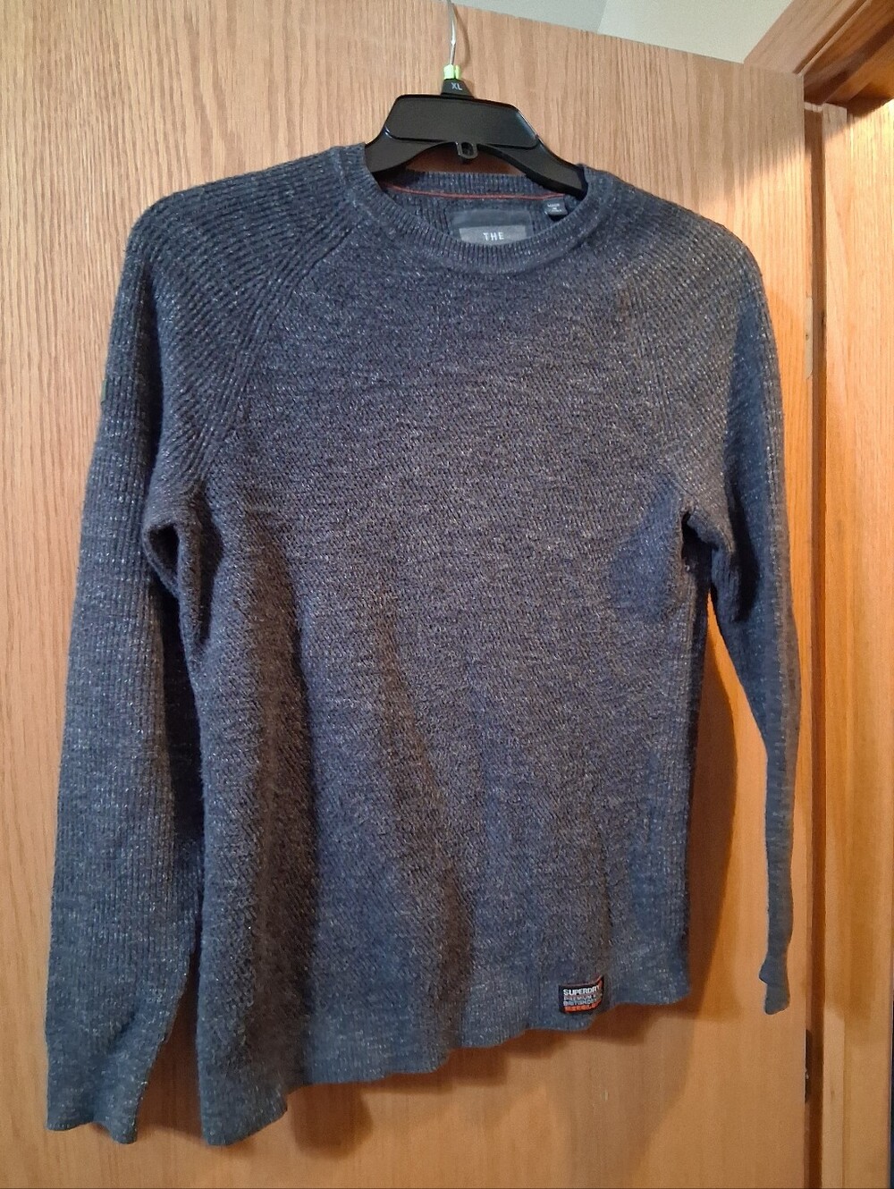 Superdry Premium Knit Men's Crewneck Raglan Sweater, Medium